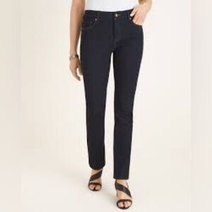 Chico's Blue Straight Leg Jeans with Stretch